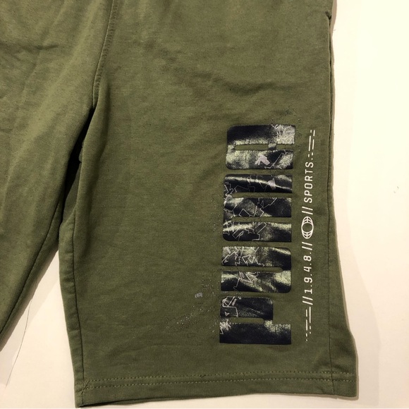 Puma Sweat Shorts Junior’s Size XL Green Color - Picture 3 of 9